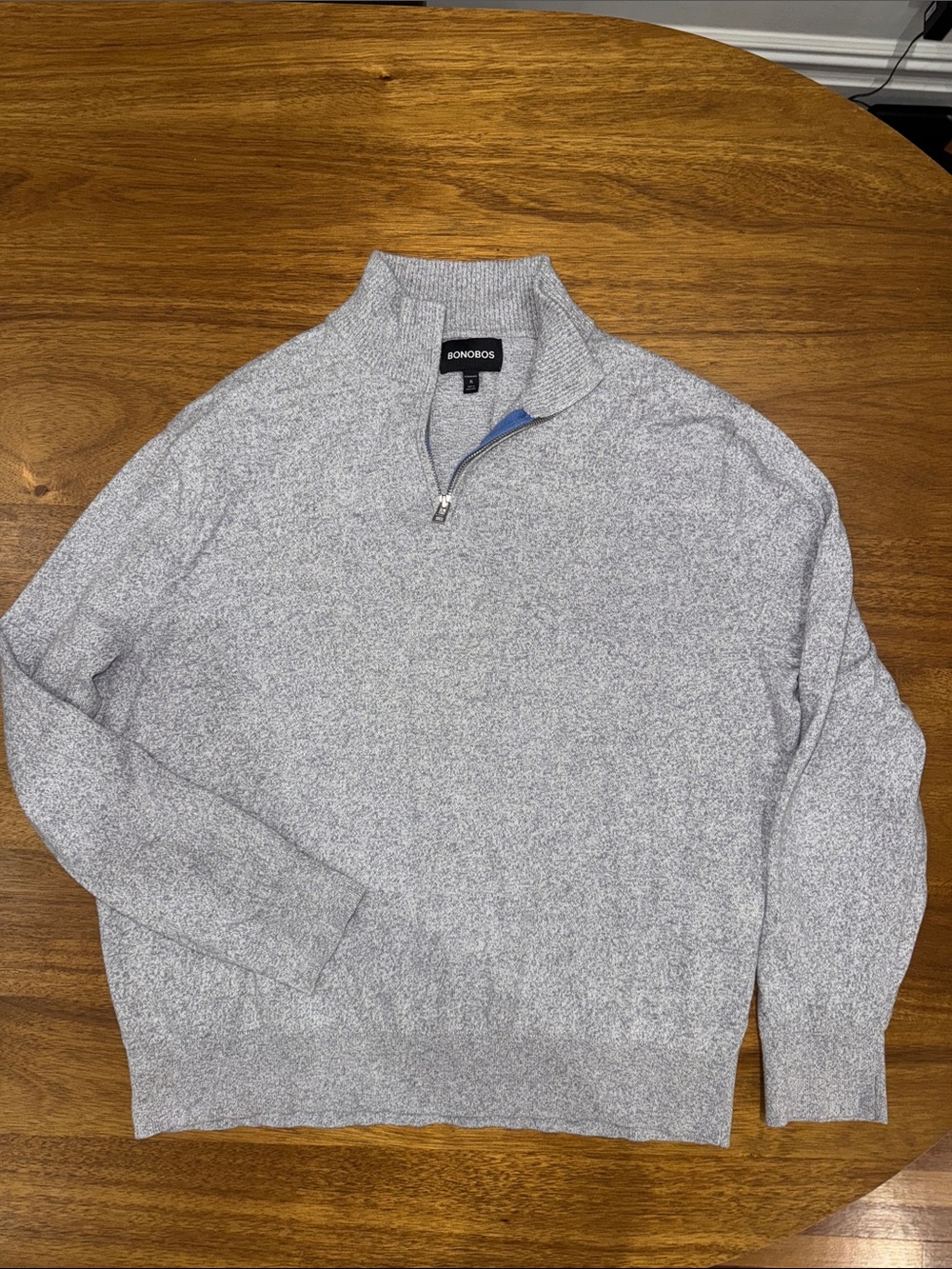 Bonobos Light Gray Half-Zip Sweater